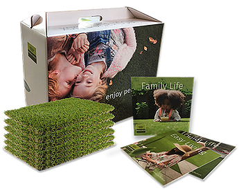 artificial grass sample box